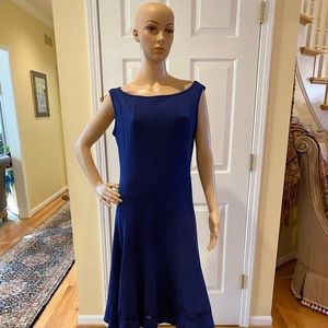 Haani size medium navy blue flared dress